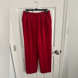 St. John Red Trousers Elegant and Versatile